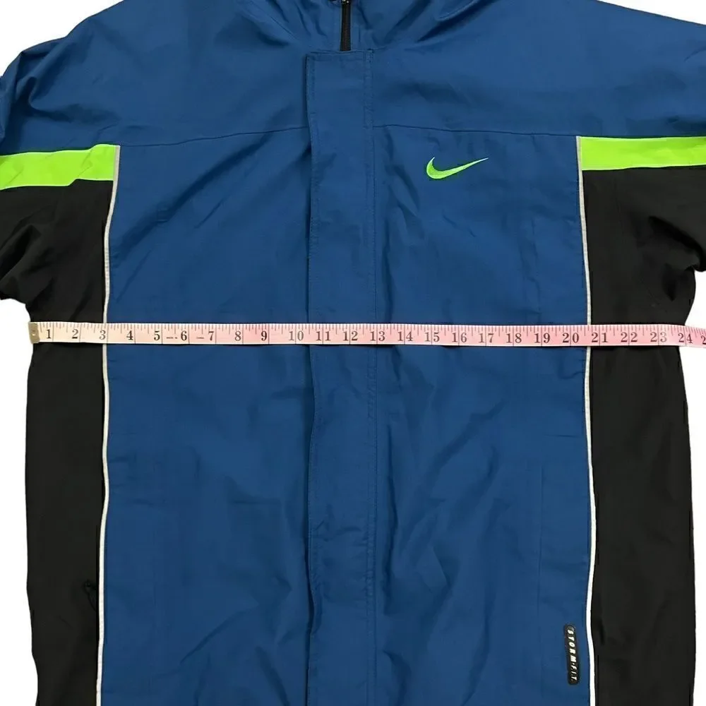 Vintage Nike Storm Fit Windbreaker Jacket Blue Neon Y2K 2000s Mens L